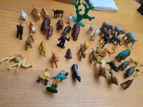 Vintage plastic zoo wild - vintage,