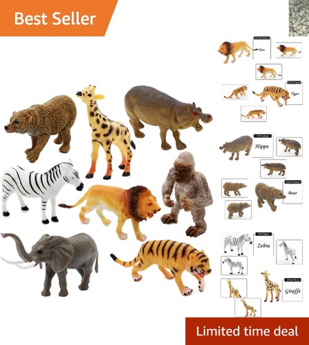 Piece toddler zoo animal - 8-piece,