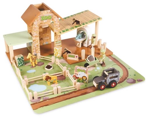 Wooden play zoo - wooden, toys