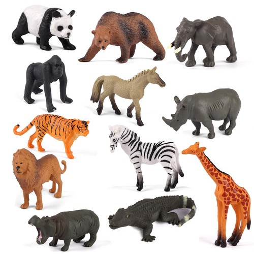 12pcs zoo animals toys - zoo, set
