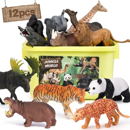 Zoo animals figures 12pcs - zoo,