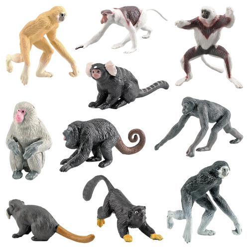 10pcs plastic wild zoo animals - plastic,