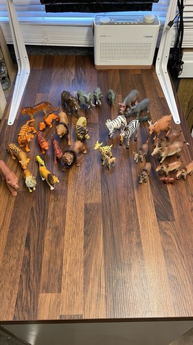 Selection zoo animals toys - of,