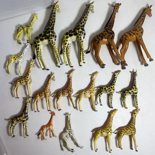 Giraffes herd plastic toy wild - toy,